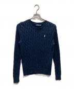 POLO RALPH LAURENポロ・ラルフローレン）の古着「コットンケーブルニット」｜ネイビー