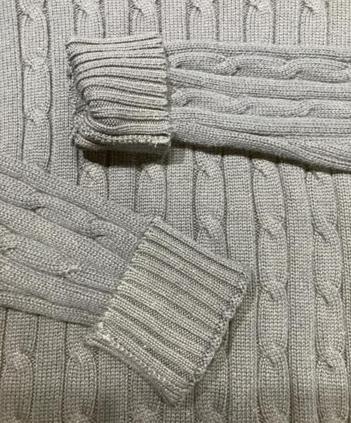 POLO RALPH LAUREN（ポロ・ラルフローレン）POLO RALPH LAUREN (ポロ・ラルフローレン) コットンケーブルニット ネイビー サイズ:Mの古着・服飾アイテム