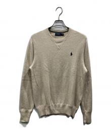 POLO RALPH LAUREN（ポロ・ラルフローレン）の古着「コットンクルーネックニット」｜ベージュ