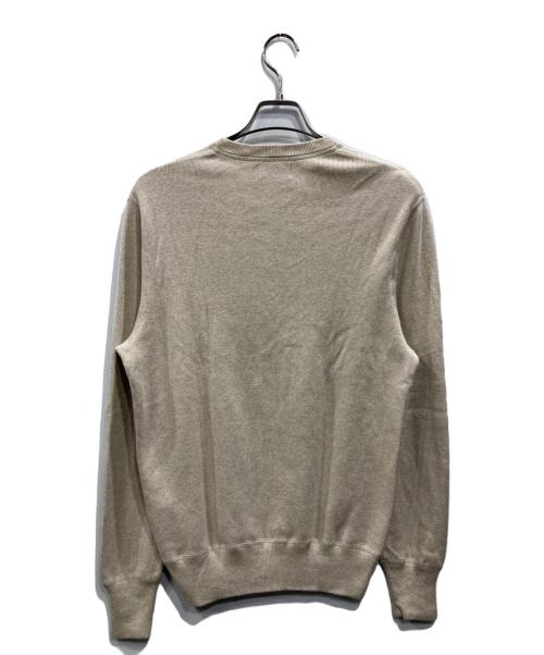 POLO RALPH LAUREN（ポロ・ラルフローレン）POLO RALPH LAUREN (ポロ・ラルフローレン) コットンクルーネックニット ベージュ サイズ:Sの古着・服飾アイテム