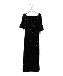 et. UNiVER（エト・ユニヴェール）の古着「Sweetheart velour dress」｜ブラウン