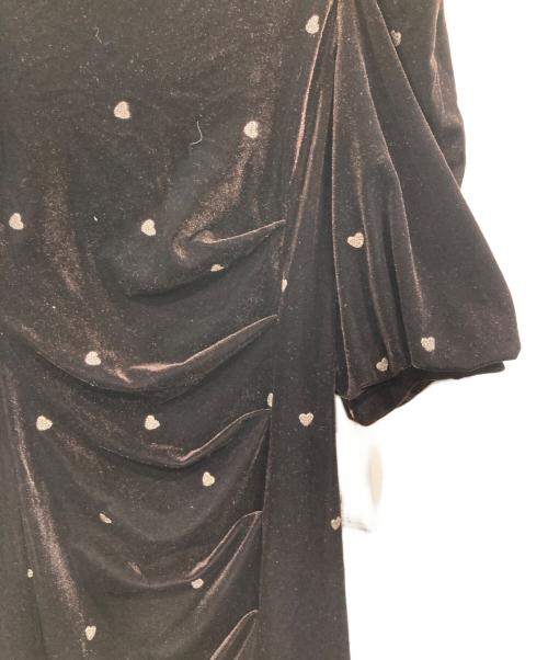 et. UNiVER（エト・ユニヴェール）et. UNiVER (エト・ユニヴェール) Sweetheart velour dress ブラウン サイズ:Mの古着・服飾アイテム