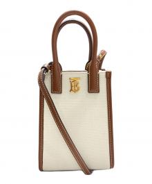 BURBERRY（バーバリー）の古着「マイクロ フランシストート LS TB PHONE TOTE」｜アイボリー×ブラウン