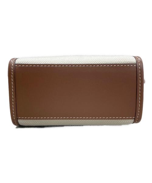 BURBERRY（バーバリー）BURBERRY (バーバリー) マイクロ フランシストート LS TB PHONE TOTE アイボリー×ブラウンの古着・服飾アイテム