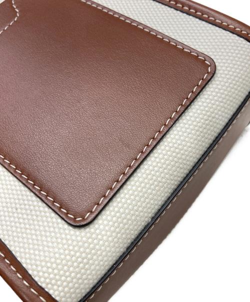 BURBERRY（バーバリー）BURBERRY (バーバリー) マイクロ フランシストート LS TB PHONE TOTE アイボリー×ブラウンの古着・服飾アイテム