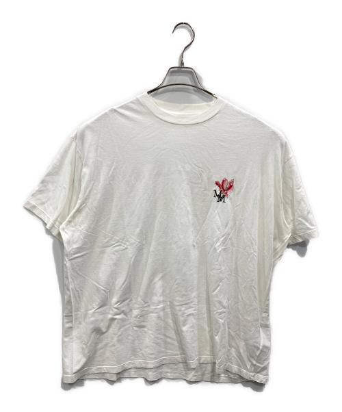 Maison Margiela（メゾンマルジェラ）Maison Margiela (メゾンマルジェラ) フラワーMM エンブロイダード コットンTシャツ ホワイト サイズ:Lの古着・服飾アイテム