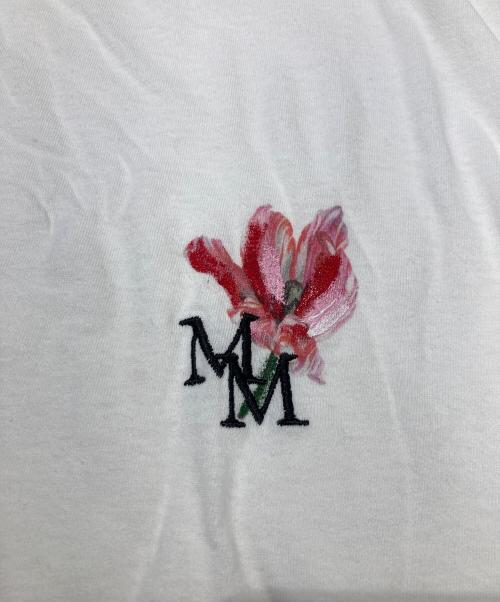 Maison Margiela（メゾンマルジェラ）Maison Margiela (メゾンマルジェラ) フラワーMM エンブロイダード コットンTシャツ ホワイト サイズ:Lの古着・服飾アイテム
