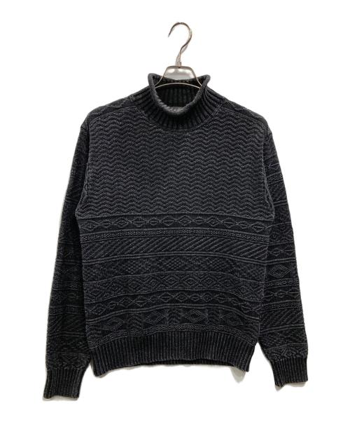 RRL（ダブルアールエル）RRL (ダブルアールエル) Black Indigo Roll Neck Sweater ブラック サイズ:Sの古着・服飾アイテム