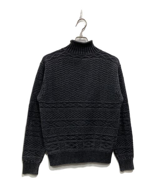 RRL（ダブルアールエル）RRL (ダブルアールエル) Black Indigo Roll Neck Sweater ブラック サイズ:Sの古着・服飾アイテム