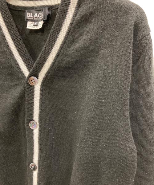 BLACK COMME des GARCONS（ブラックコムデギャルソン）BLACK COMME des GARCONS (ブラックコムデギャルソン) ラインドカーディガン ブラック サイズ:Sの古着・服飾アイテム