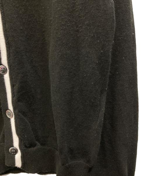 BLACK COMME des GARCONS（ブラックコムデギャルソン）BLACK COMME des GARCONS (ブラックコムデギャルソン) ラインドカーディガン ブラック サイズ:Sの古着・服飾アイテム