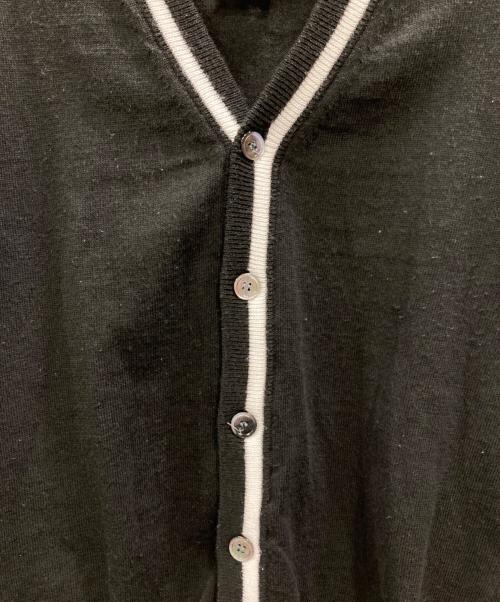 BLACK COMME des GARCONS（ブラックコムデギャルソン）BLACK COMME des GARCONS (ブラックコムデギャルソン) ラインドカーディガン ブラック サイズ:Sの古着・服飾アイテム