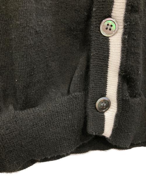 BLACK COMME des GARCONS（ブラックコムデギャルソン）BLACK COMME des GARCONS (ブラックコムデギャルソン) ラインドカーディガン ブラック サイズ:Sの古着・服飾アイテム