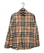 BURBERRY LONDONバーバリーロンドン）の古着「メガチェック レギュラーカラーシャツ」｜ベージュ