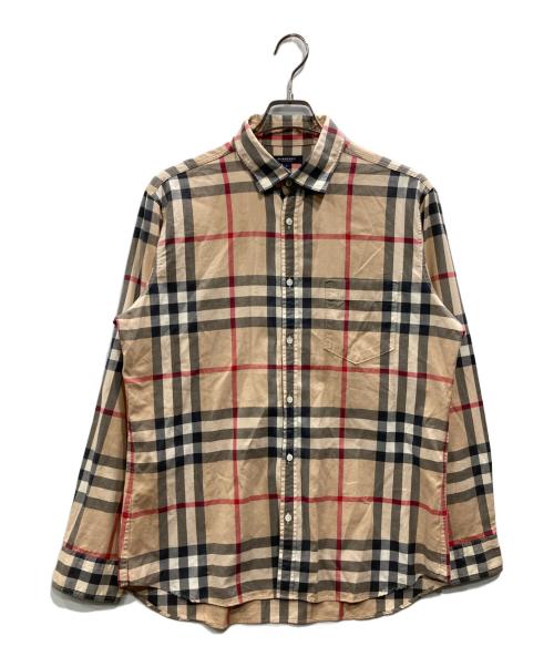 BURBERRY LONDON（バーバリーロンドン）BURBERRY LONDON (バーバリーロンドン) メガチェック レギュラーカラーシャツ ベージュ サイズ:Lの古着・服飾アイテム