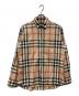 BURBERRY LONDON（バーバリーロンドン）の古着「メガチェック レギュラーカラーシャツ」｜ベージュ