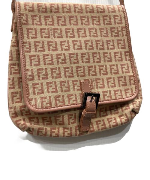 FENDI（フェンディ）FENDI (フェンディ) ズッキーノ キャンバス ショルダーバッグ ピンクの古着・服飾アイテム