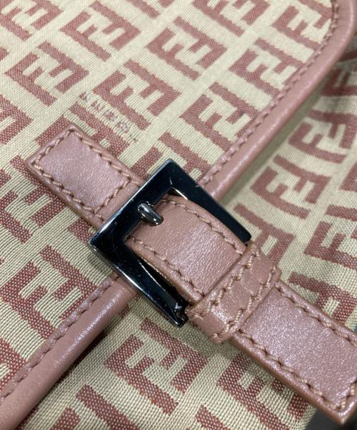 FENDI（フェンディ）FENDI (フェンディ) ズッキーノ キャンバス ショルダーバッグ ピンクの古着・服飾アイテム