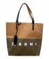 MARNI（マルニ）の古着「ロゴプリントシッピングバッグ」｜カーキ