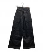 JOHN LAWRENCE SULLIVANジョン ローレンス サリバン）の古着「RIGID DENIM WIDE PANTS」｜ブラック
