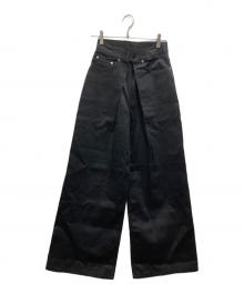 JOHN LAWRENCE SULLIVAN（ジョン ローレンス サリバン）の古着「RIGID DENIM WIDE PANTS」｜ブラック