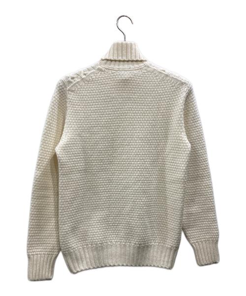 Drumohr（ドルモア）Drumohr (ドルモア) タートルネック ケーブルニット ホワイト サイズ:46の古着・服飾アイテム