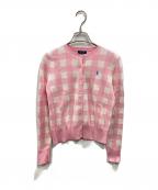 POLO RALPH LAURENポロ・ラルフローレン）の古着「ギンガムチェック コットン カーディガン」｜ピンク