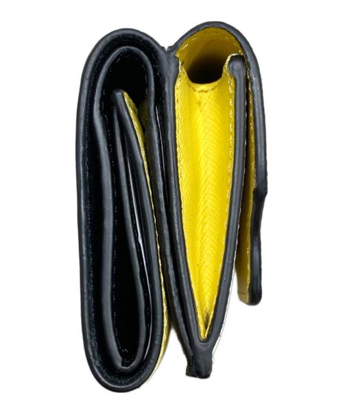 MARNI（マルニ）MARNI (マルニ) サフィアーノレザー 三つ折り財布 イエローの古着・服飾アイテム