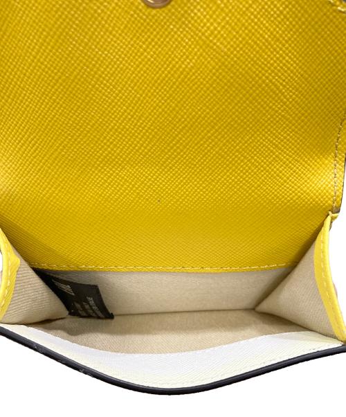 MARNI（マルニ）MARNI (マルニ) サフィアーノレザー 三つ折り財布 イエローの古着・服飾アイテム