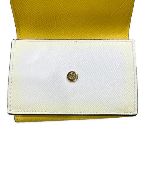 MARNI（マルニ）MARNI (マルニ) サフィアーノレザー 三つ折り財布 イエローの古着・服飾アイテム
