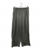 MARKAWAREマーカウェア）の古着「Triple Pleated Easy Trousers 60/2オーガニック強燃ボイル3/2ツイル」｜グリーン