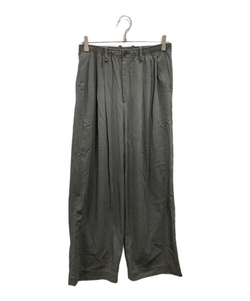 MARKAWARE（マーカウェア）MARKAWARE (マーカウェア) Triple Pleated Easy Trousers 60/2オーガニック強燃ボイル3/2ツイル グリーン サイズ:1の古着・服飾アイテム