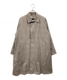 STILL BY HAND（スティルバイハンド）の古着「シンサレートライナーグレンチェックステンカラーコート」｜ブラウン