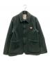 DANTON（ダントン）の古着「WOOL LIGHT PILE COVERALLS JACKET(ウールライトパイル カバーオールジャケット）」｜グリーン