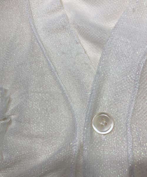 COMME des GARCONS HOMME PLUS（コムデギャルソンオムプリュス）COMME des GARCONS HOMME PLUS (コムデギャルソンオムプリュス) シャーリングカーディガン ホワイト サイズ:Sの古着・服飾アイテム