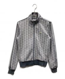 LACOSTE（ラコステ）の古着「モノグラムジャカードトラックジャケット」｜グレー