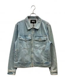 stussy（ステューシー）の古着「DENIM GARAGE JACKET(デニム・ガレージ・ジャケット)」｜スカイブルー
