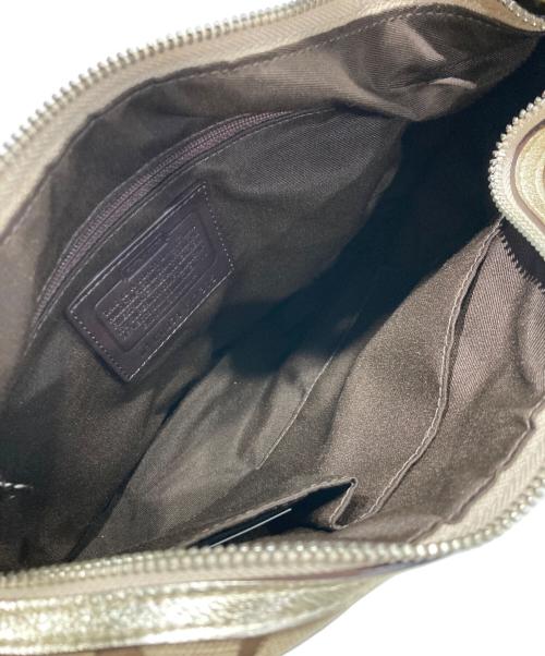 COACH（コーチ）COACH (コーチ) シグネチャー クレイジーパターン ワンショルダーバッグ ブラウンの古着・服飾アイテム