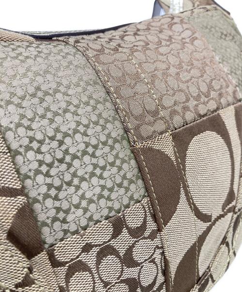 COACH（コーチ）COACH (コーチ) シグネチャー クレイジーパターン ワンショルダーバッグ ブラウンの古着・服飾アイテム