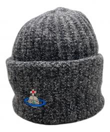 Vivienne Westwood man（ヴィヴィアン ウェストウッド マン）の古着「オーブ刺繍 ニットキャップ」｜グレー