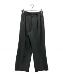 Spick and Span（スピック＆スパン）の古着「ダブルクロスツータックパンツ」｜グレー