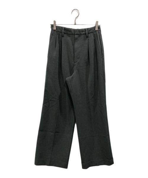 Spick and Span（スピック＆スパン）Spick and Span (スピック＆スパン) ダブルクロスツータックパンツ グレー サイズ:36の古着・服飾アイテム