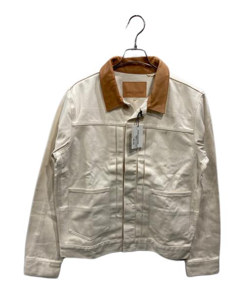 LEVI'S MADE&CRAFTED（リーバイスメイドクラフテッド）LEVI'S MADE&CRAFTED (リーバイスメイドクラフテッド) Ecru Denim TYPE II TRUCKER JACKET アイボリー×ブラウン サイズ:SIZE 2の古着・服飾アイテム