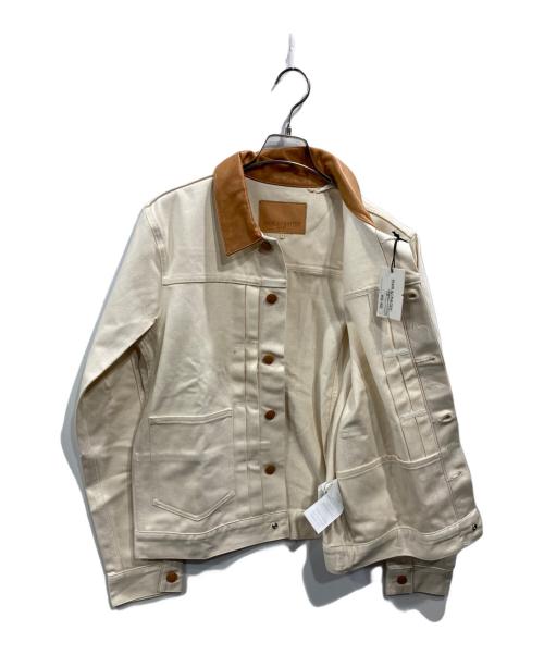 LEVI'S MADE&CRAFTED（リーバイスメイドクラフテッド）LEVI'S MADE&CRAFTED (リーバイスメイドクラフテッド) Ecru Denim TYPE II TRUCKER JACKET アイボリー×ブラウン サイズ:SIZE 2の古着・服飾アイテム