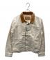 LEVI'S MADE&CRAFTED（リーバイスメイドクラフテッド）の古着「Ecru Denim TYPE II TRUCKER JACKET」｜アイボリー×ブラウン