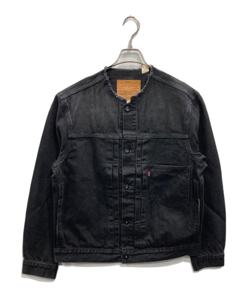 LEVI'S（リーバイス）LEVI'S (リーバイス) EDIFICE (エディフィス) 別注 ノーカラーデニムジャケット ブラック サイズ:SIZE Mの古着・服飾アイテム