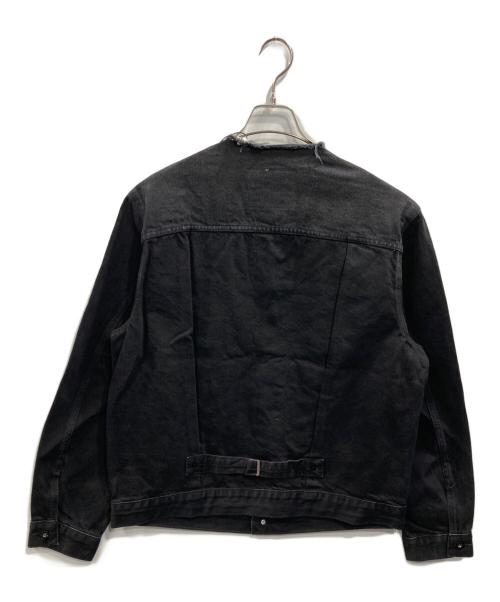 LEVI'S（リーバイス）LEVI'S (リーバイス) EDIFICE (エディフィス) 別注 ノーカラーデニムジャケット ブラック サイズ:SIZE Mの古着・服飾アイテム
