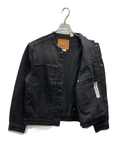 LEVI'S（リーバイス）LEVI'S (リーバイス) EDIFICE (エディフィス) 別注 ノーカラーデニムジャケット ブラック サイズ:SIZE Mの古着・服飾アイテム