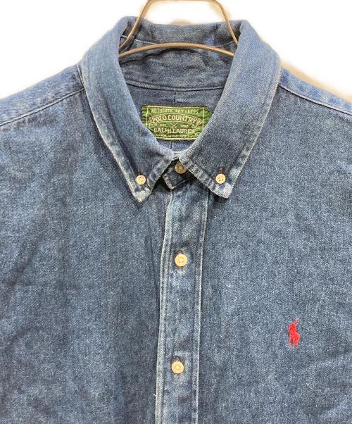 POLO COUNTRY（ポロカントリー）POLO COUNTRY (ポロカントリー) デニム ボタンダウンシャツ インディゴ サイズ:Lの古着・服飾アイテム