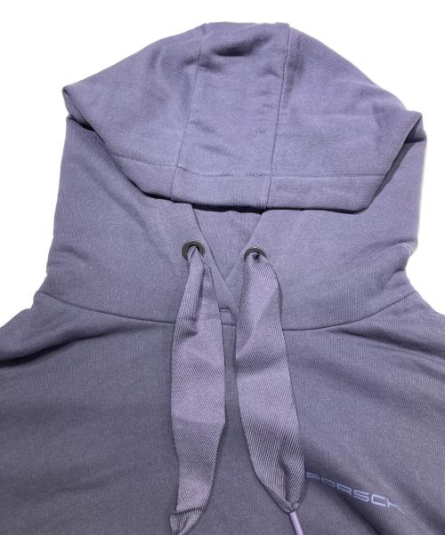 PORSCHE（ポルシェ）PORSCHE (ポルシェ) ロゴプリントフーディ パープル サイズ:US　Mの古着・服飾アイテム
